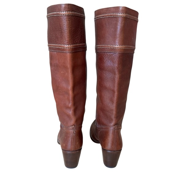 FRYE AND CO. Jane Stiched Tall Brown Boot - Picture 6 of 16